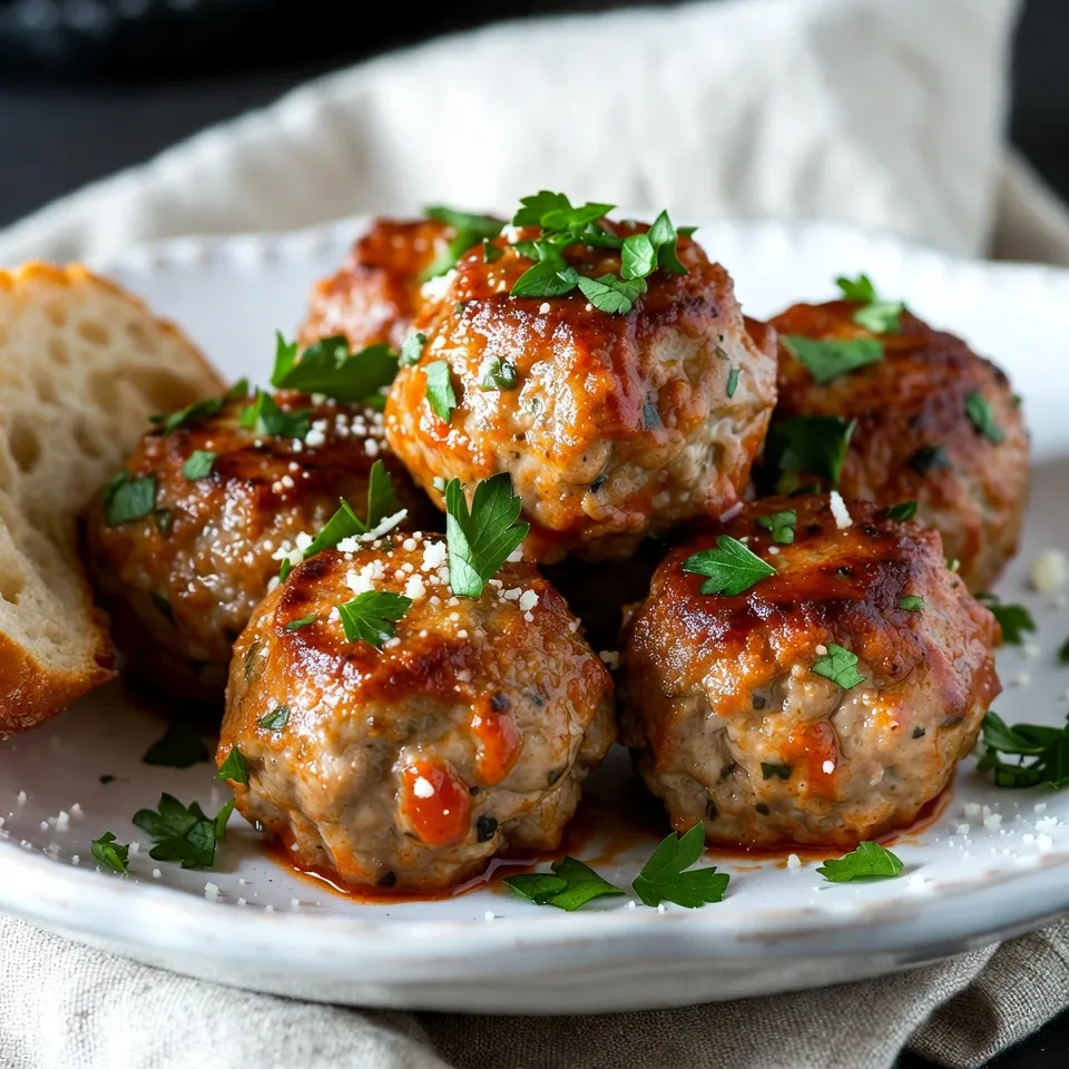 Knoblauch-Kräuter-Hühnchen Fleischbällchen saftig und lecker