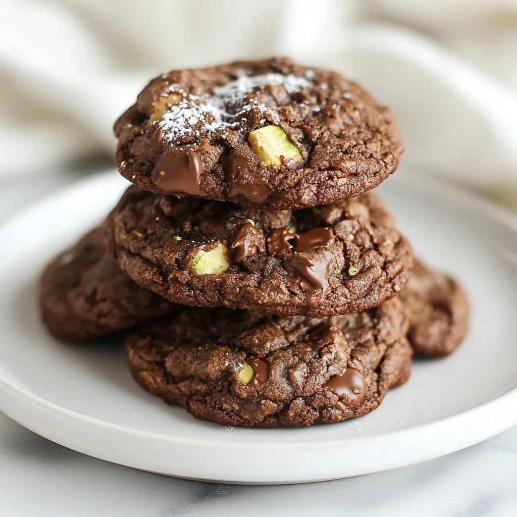 Doppelte Schokoladen-Zucchini-Kekse Köstlicher Snack