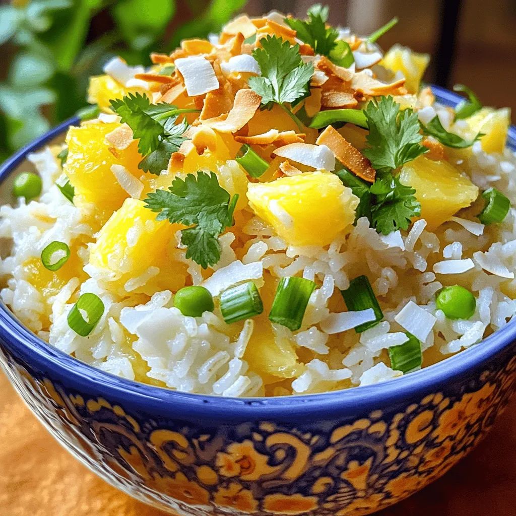 Pineapple Coconut Rice mit frischen Zutaten genießen