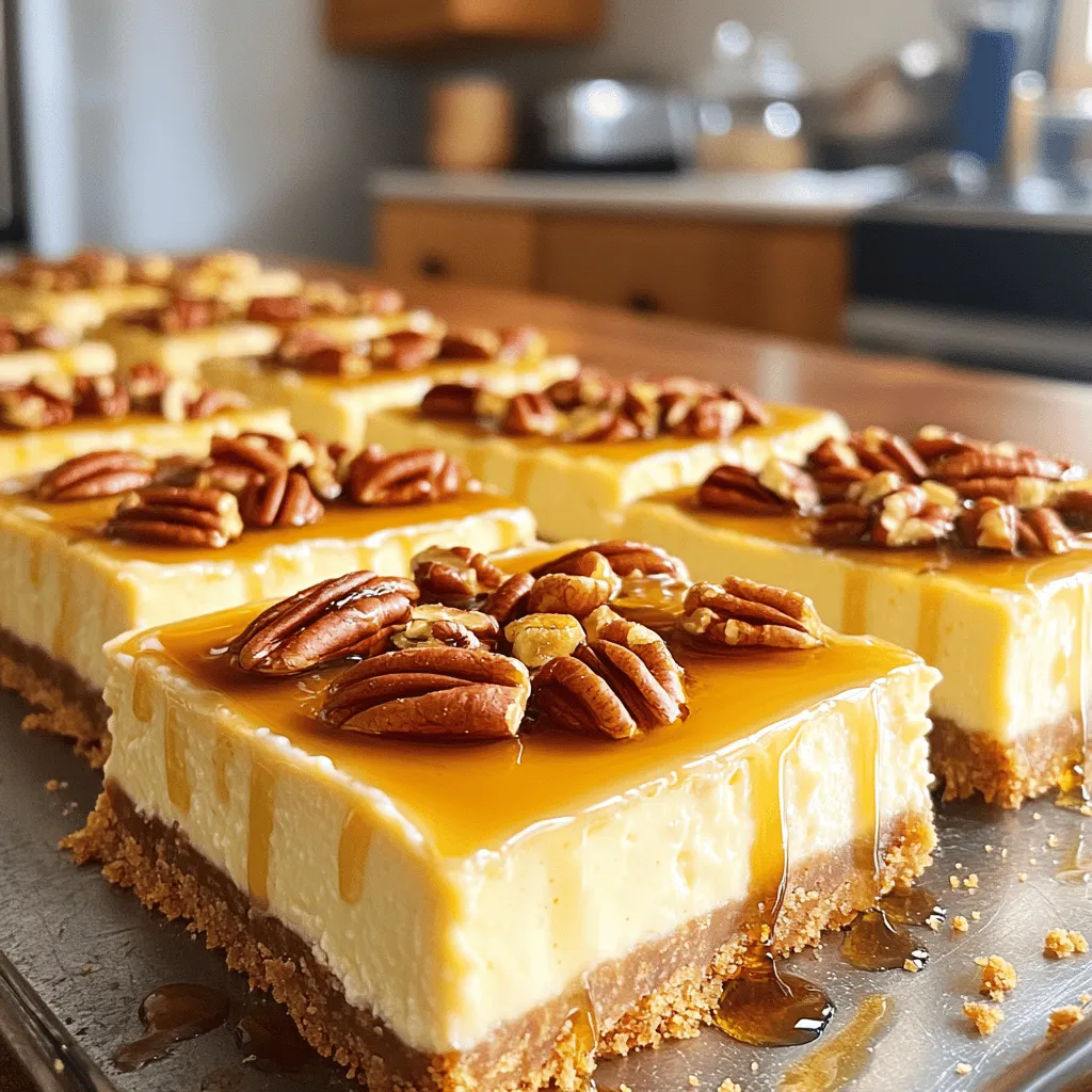 Maple Pecan Cheesecake Bars Köstliches Rezept
