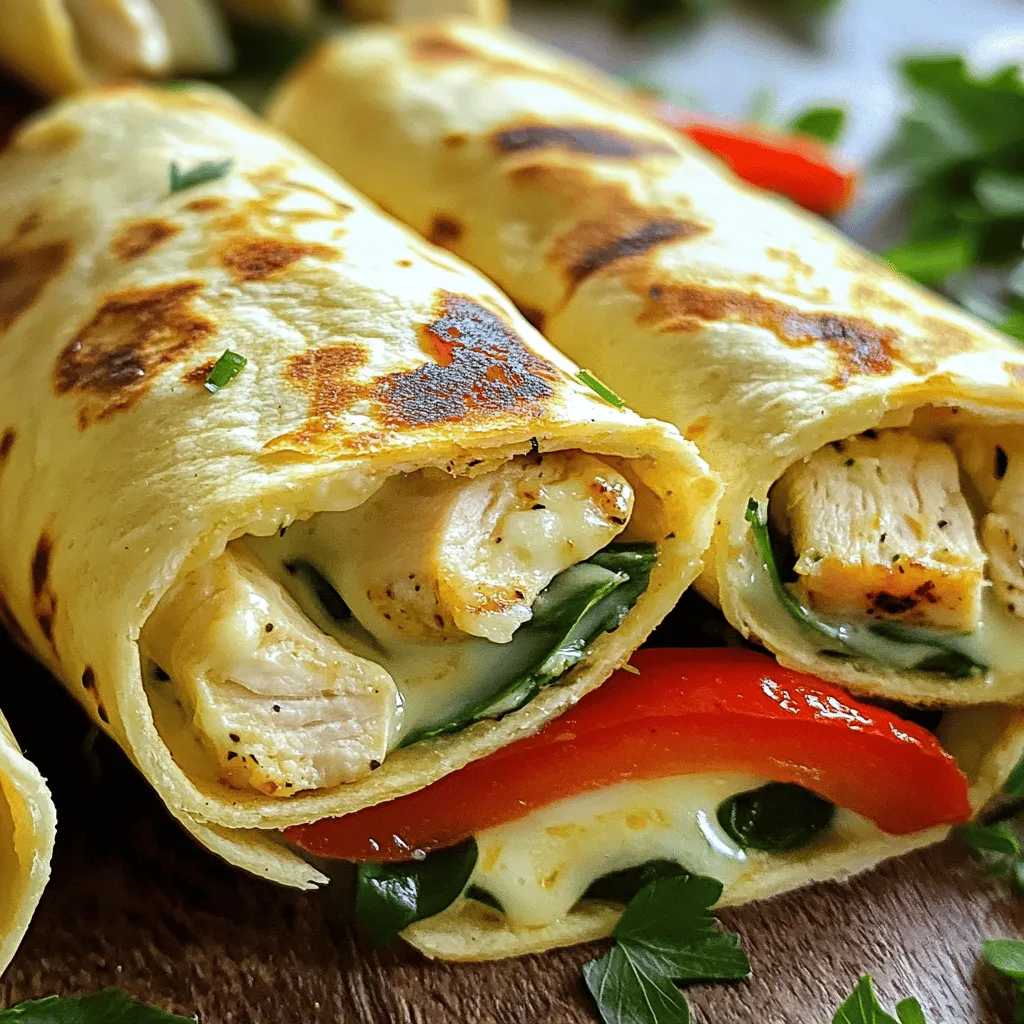 Für Käse-Knoblauch-Hühnchen-Wraps benötigst du: