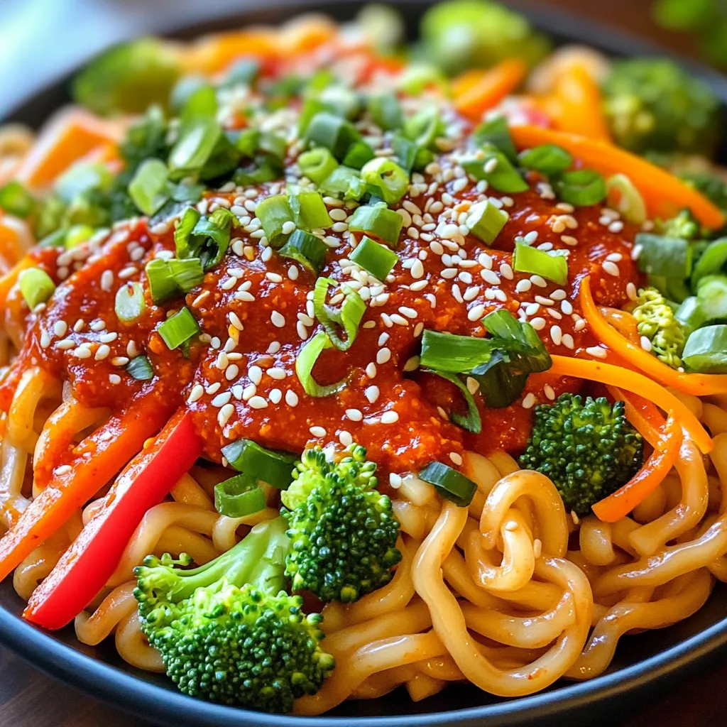 Korean Gochujang Noodles Einfaches und Schnelles Gericht