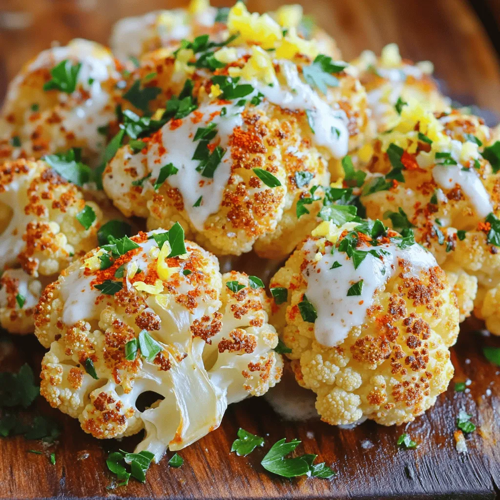 Garlic Parmesan Roasted Cauliflower Knusprig Lecker