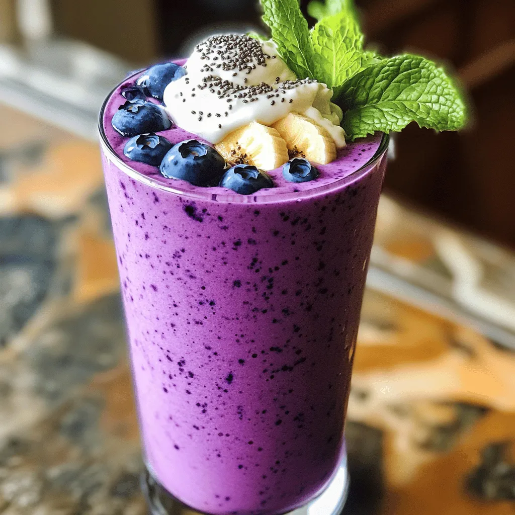 Kokos-Blaubeer-Smoothie Frisch und Nahrhaft Genießen