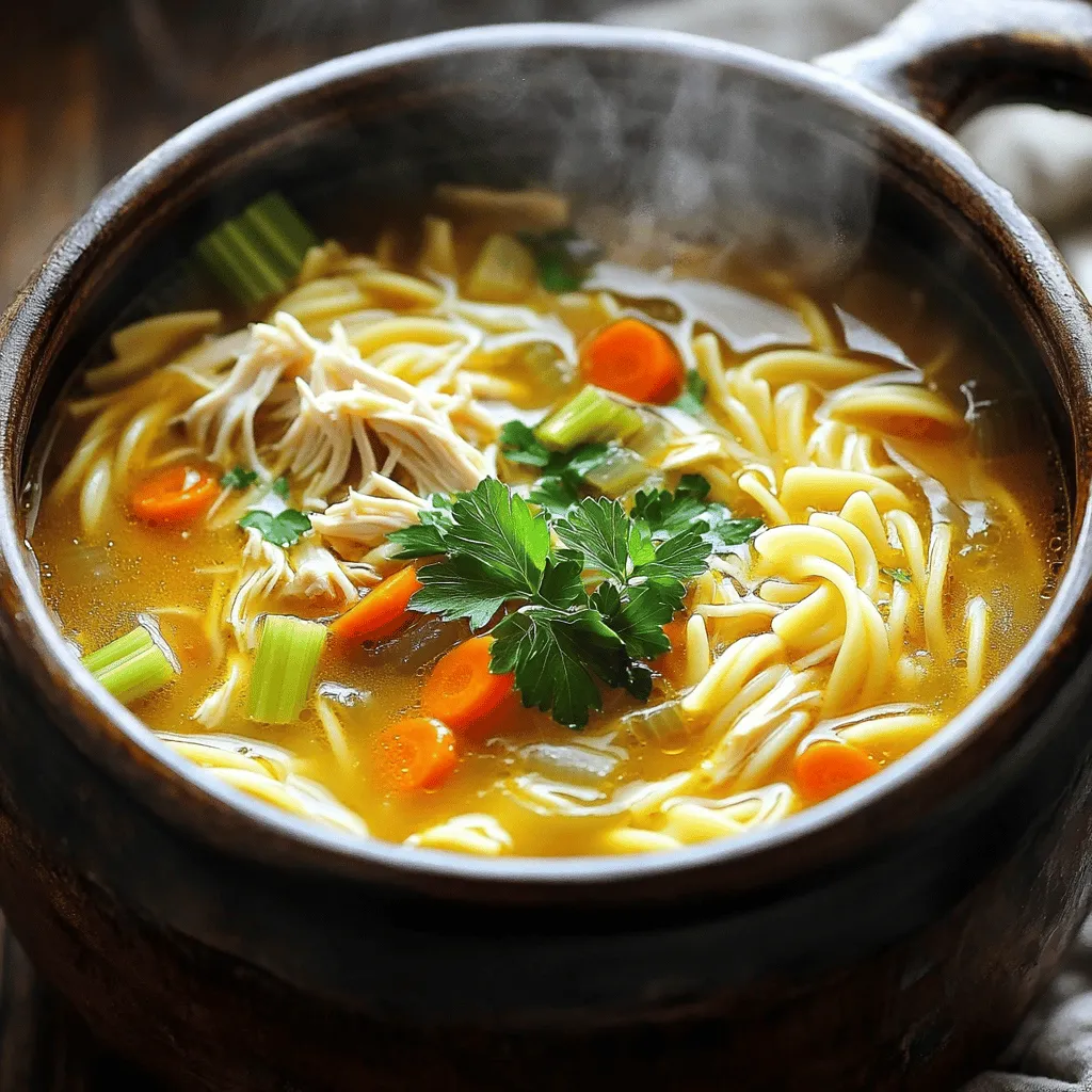 Einfache Hühnernudelsuppe Schnelle und leckere Mahlzeit