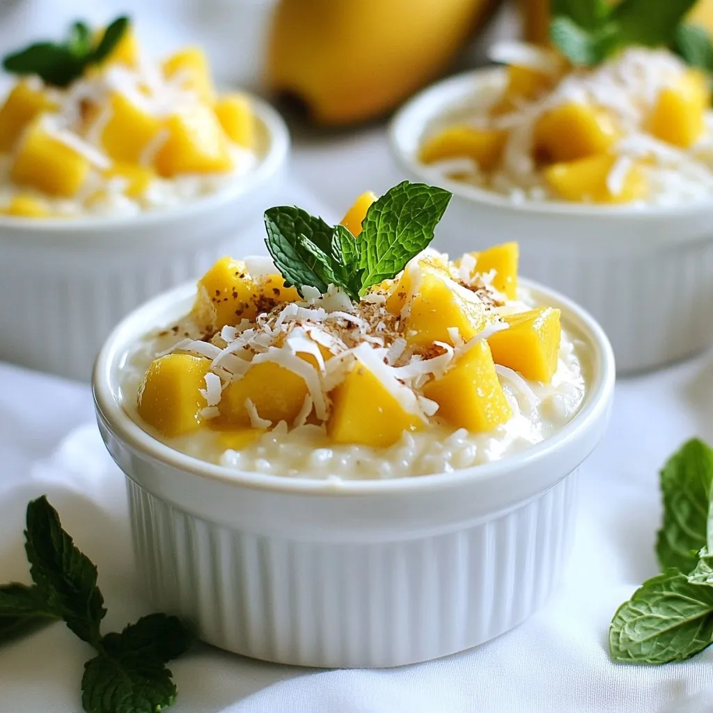 Mango Coconut Rice Pudding Leckerer Genuss für Dich