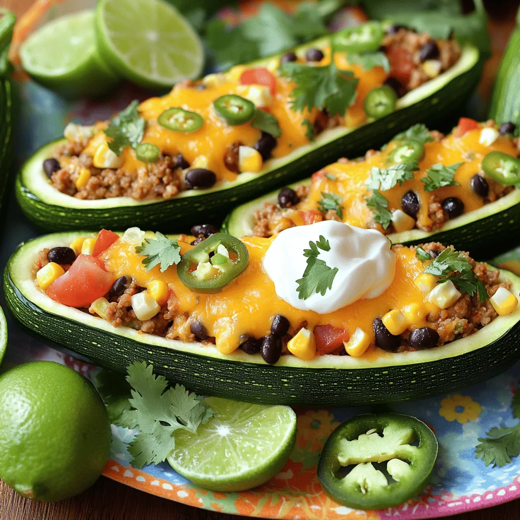 Loaded Taco Zucchini Boats Einfaches und Leckeres Rezept
