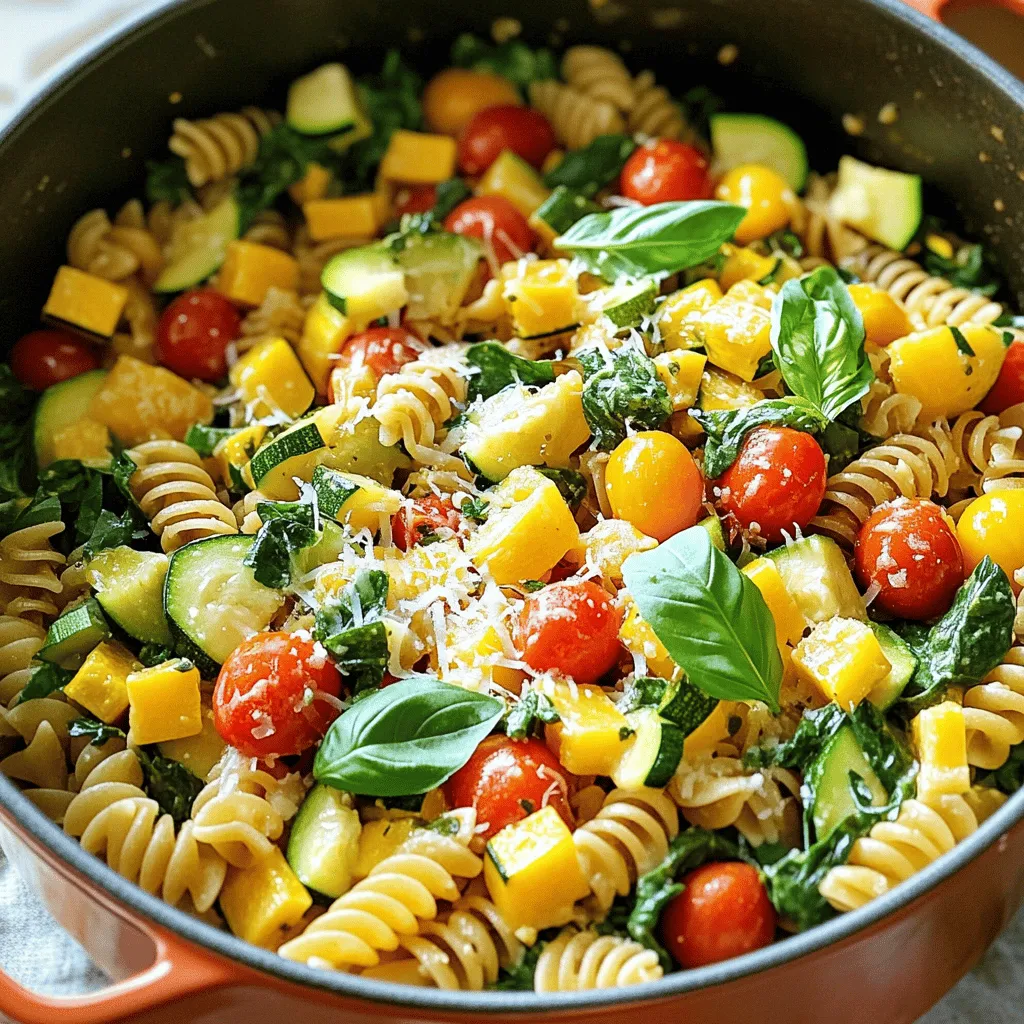 Einfaches One-Pot Summer Veggie Pasta Rezept