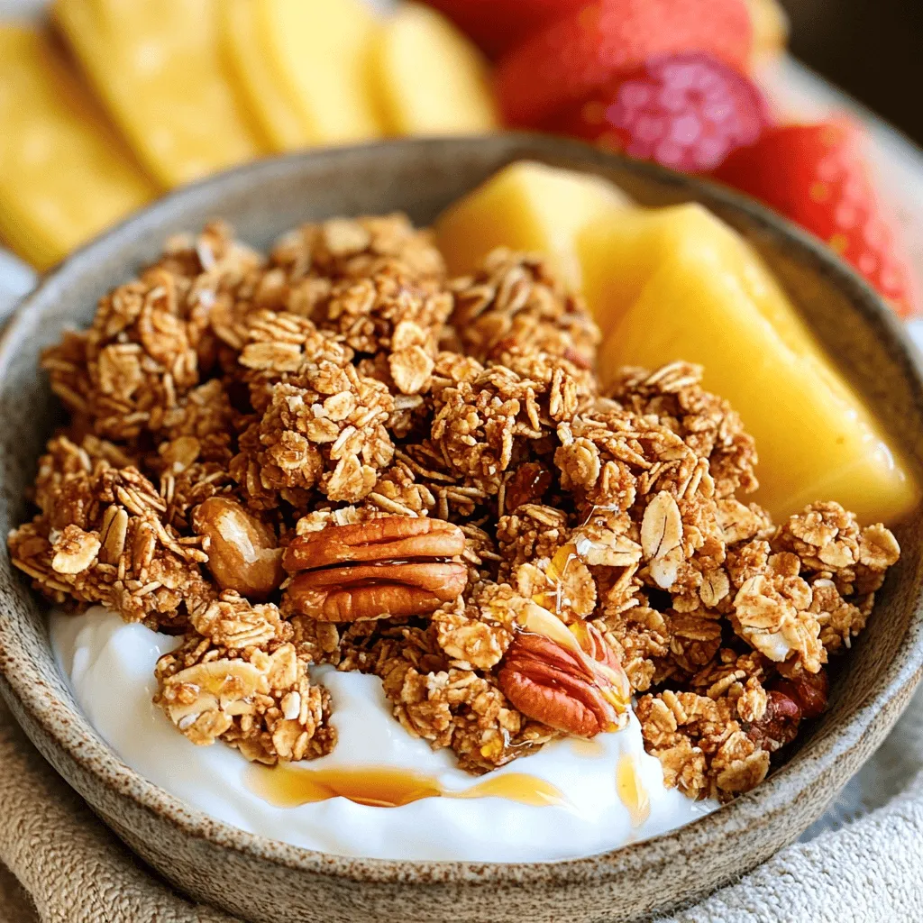 Maple Pecan Granola Clusters Gesunde Snack-Idee