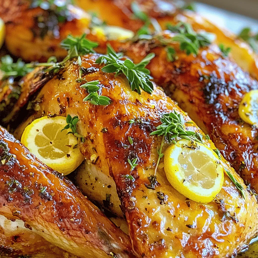 Lemon Garlic Roasted Chicken Einfaches Genussrezept