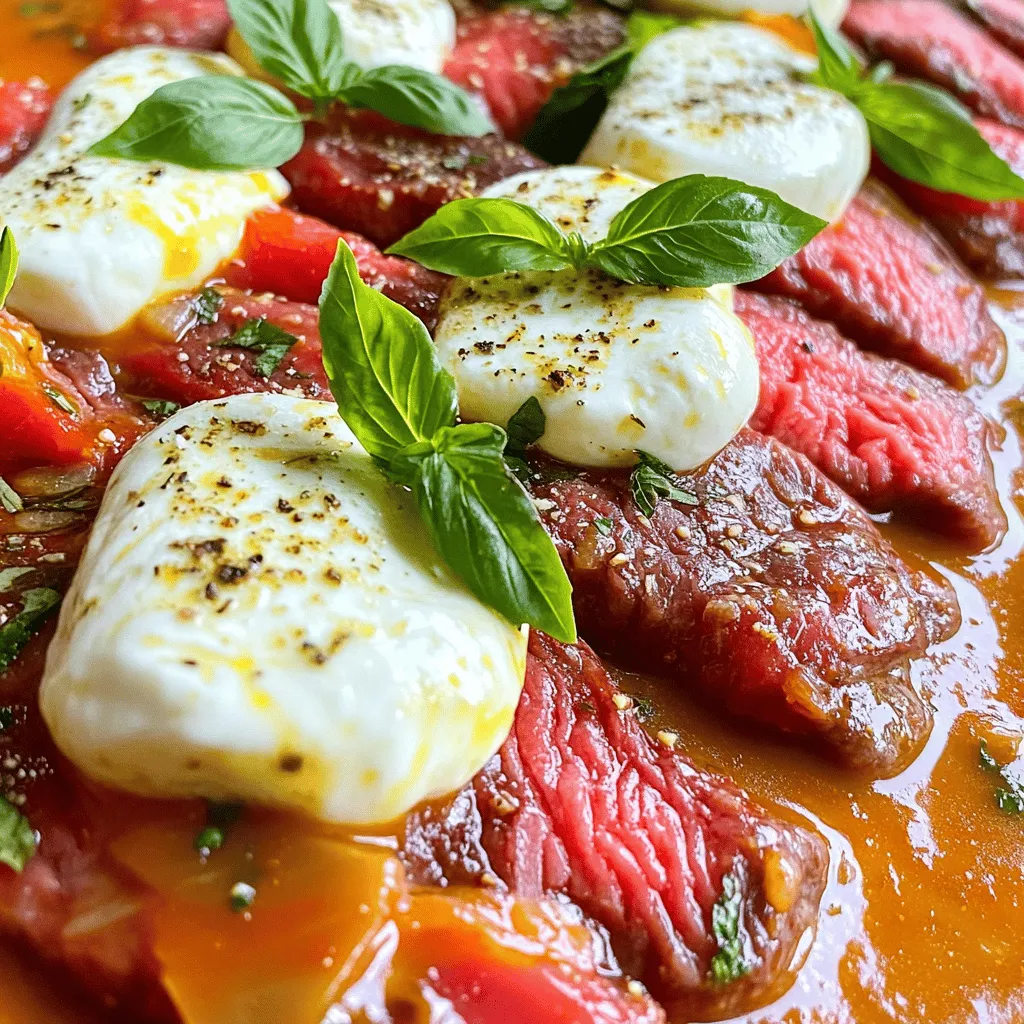 Steak Pizzaiola ist ein einfaches, aber leckeres Gericht. Es basiert auf frischen Zutaten, die viel Geschmack bringen. Die Hauptzutat ist natürlich das Steak. Ich empfehle Rindersteak, da es zart und saftig ist. Man kann auch andere Fleischsorten wie Schwein oder Huhn verwenden, aber die klassische Variante nutzt Rind.