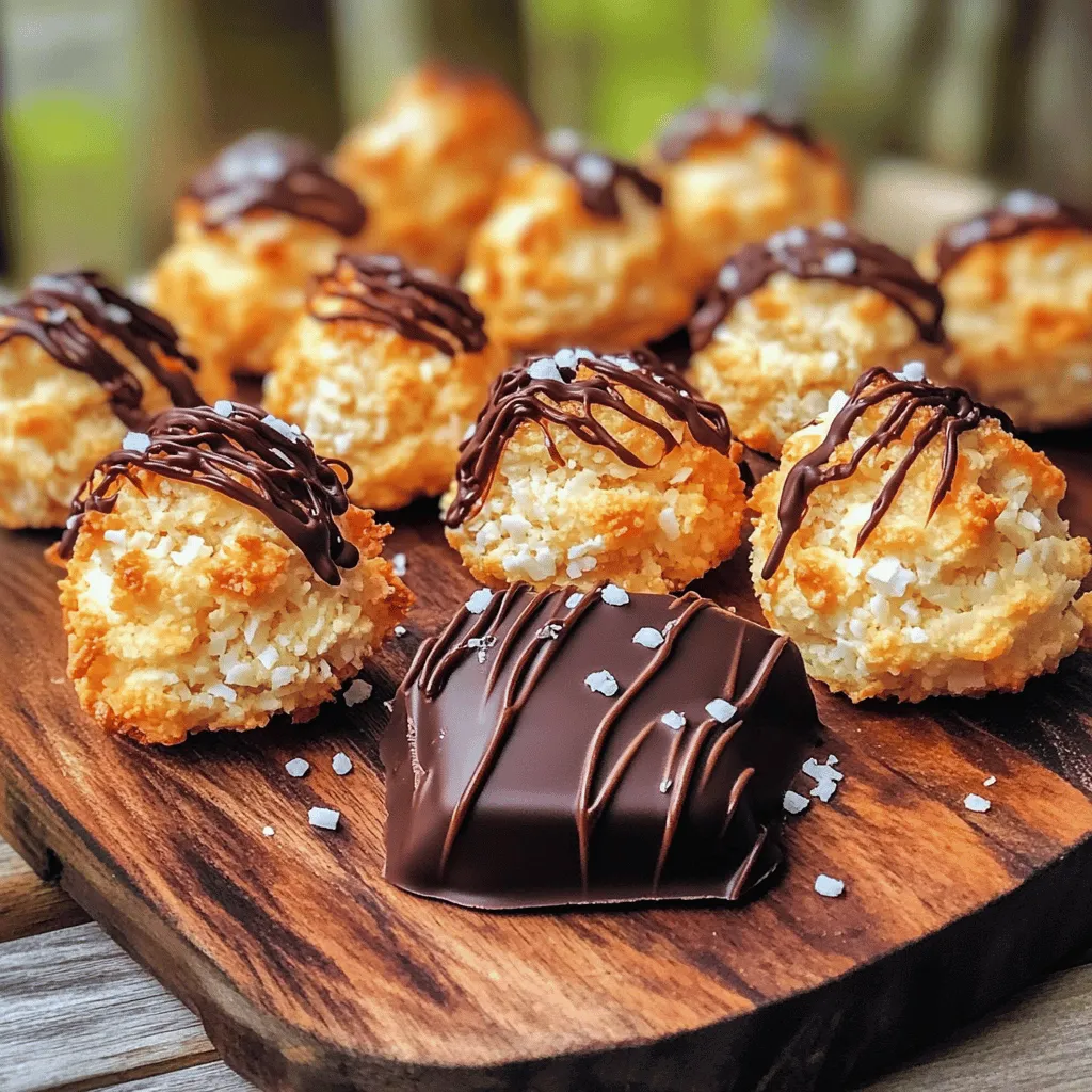 Kokosmakronen mit Zartbitterschokolade Einfaches Rezept