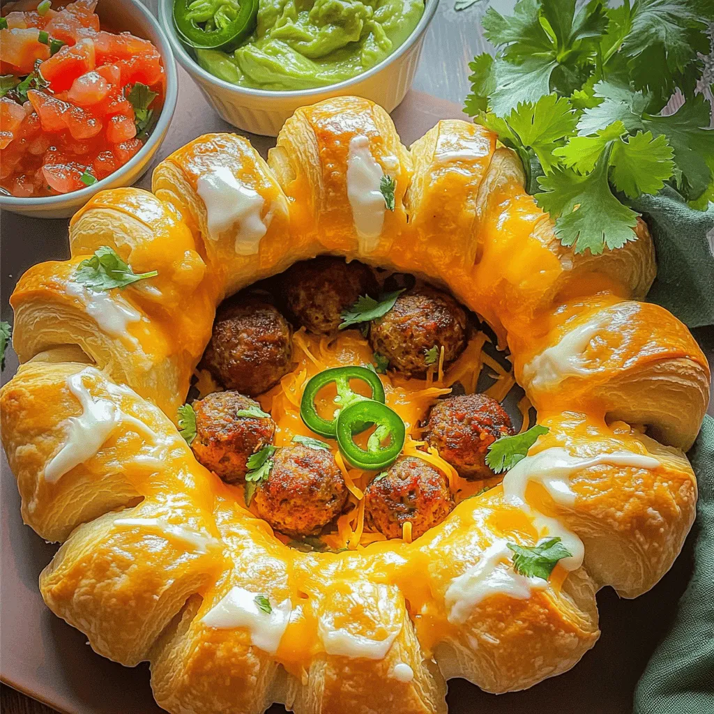 Taco Fleischbällchen Ring Einfaches und Leckeres Rezept
