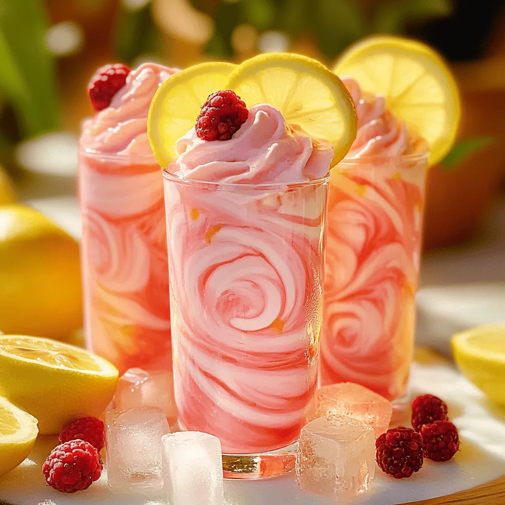 Whipped Pink Lemonade ist ein erfrischendes Getränk. Es kombiniert klassische Limonade mit einer luftigen Sahne. Die rosa Farbe kommt von Fruchtpüree, meist Himbeeren oder Erdbeeren. Diese Mischung macht das Getränk besonders lebhaft und ansprechend.