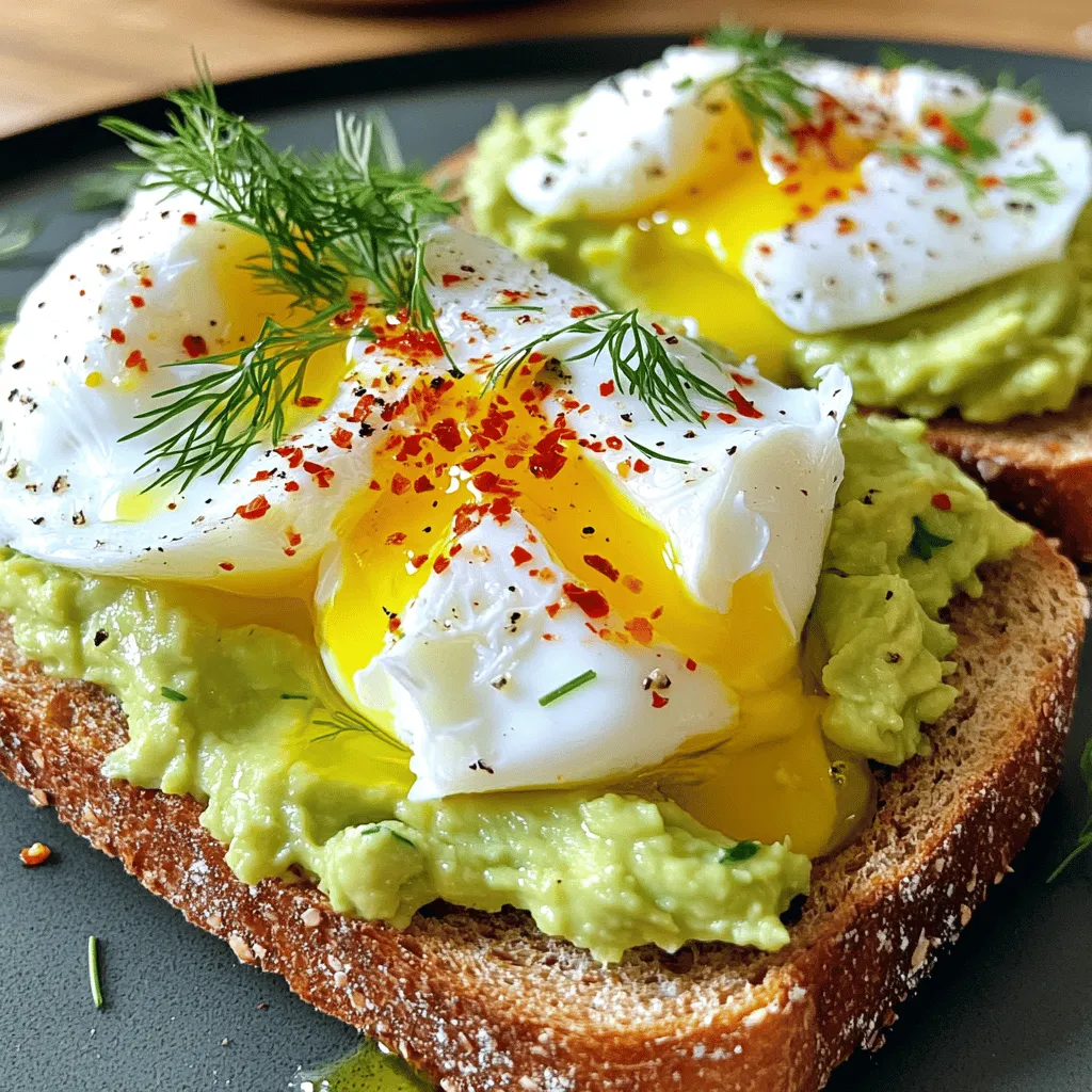 Avocado Toast mit Pochiertem Ei Nährstoffreiche Mahlzeit
