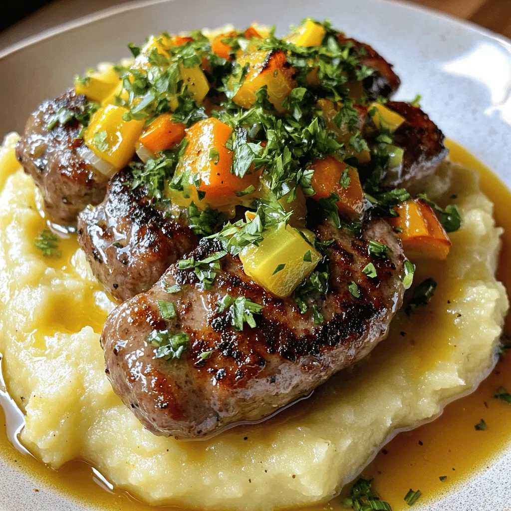 Für ein klassisches Bangers and Mash Gericht sind frische Zutaten wichtig. Die Hauptbestandteile sind Würstchen und Kartoffeln. Die Auswahl der Würstchen beeinflusst den Geschmack sehr.