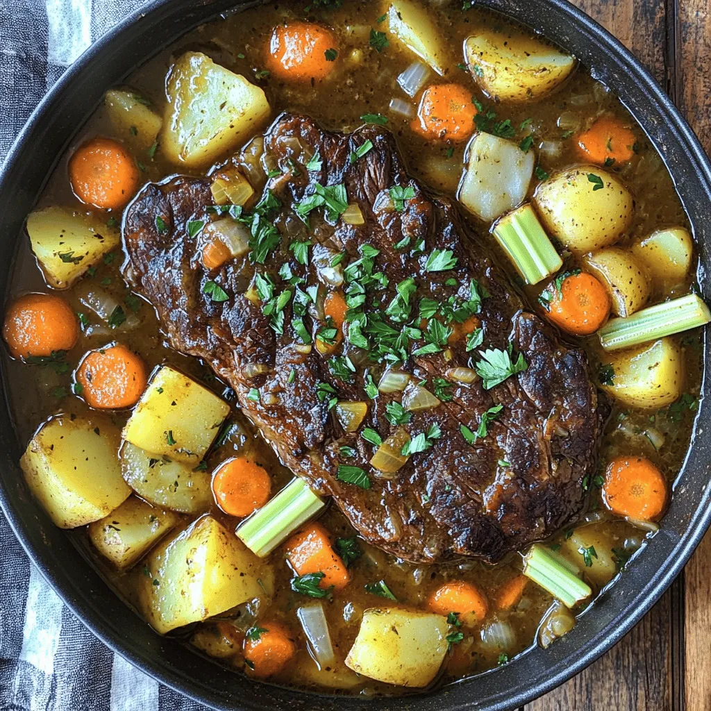 Pot Roast köstlich zubereiten und servieren