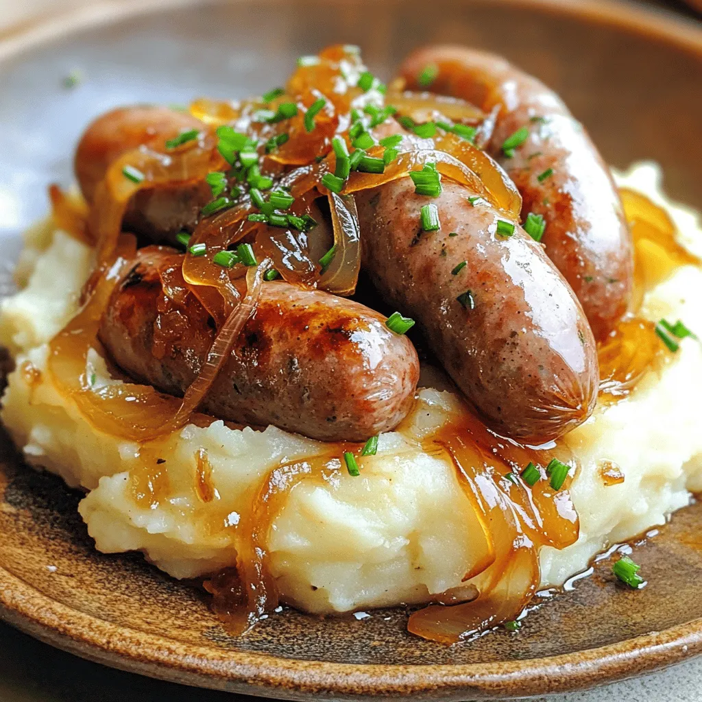 - 4 premium Pork Sausages - 500 g mehligkochende Kartoffeln - 100 ml Milch - 50 g Butter