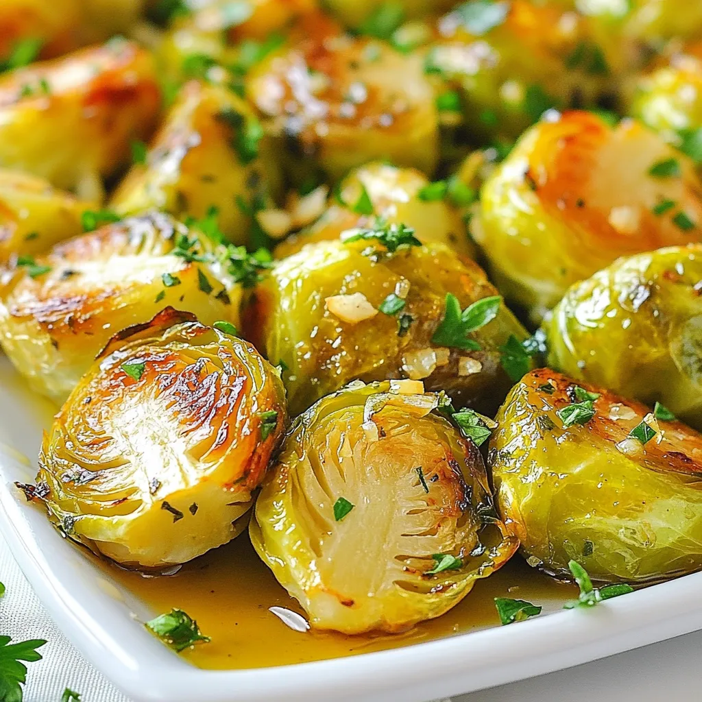Knoblauch Kräuter Röst-Brüsselsprouts Einfaches Rezept
