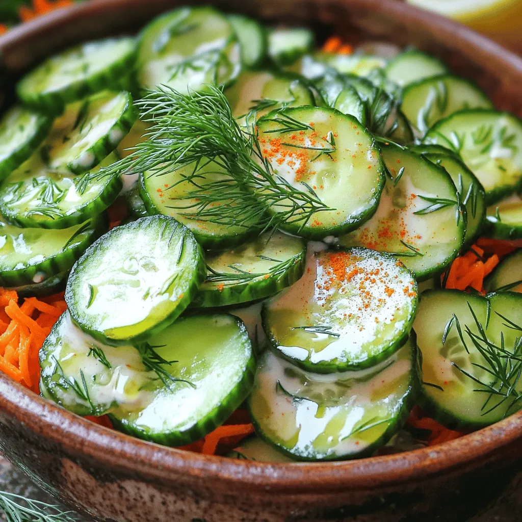 Creamy Cucumber and Carrot Salad Einfache und Frische