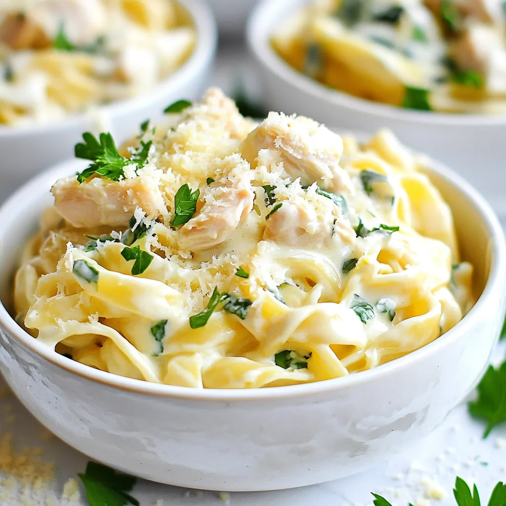 One Pot Chicken Alfredo Schnelles und Cremiges Gericht