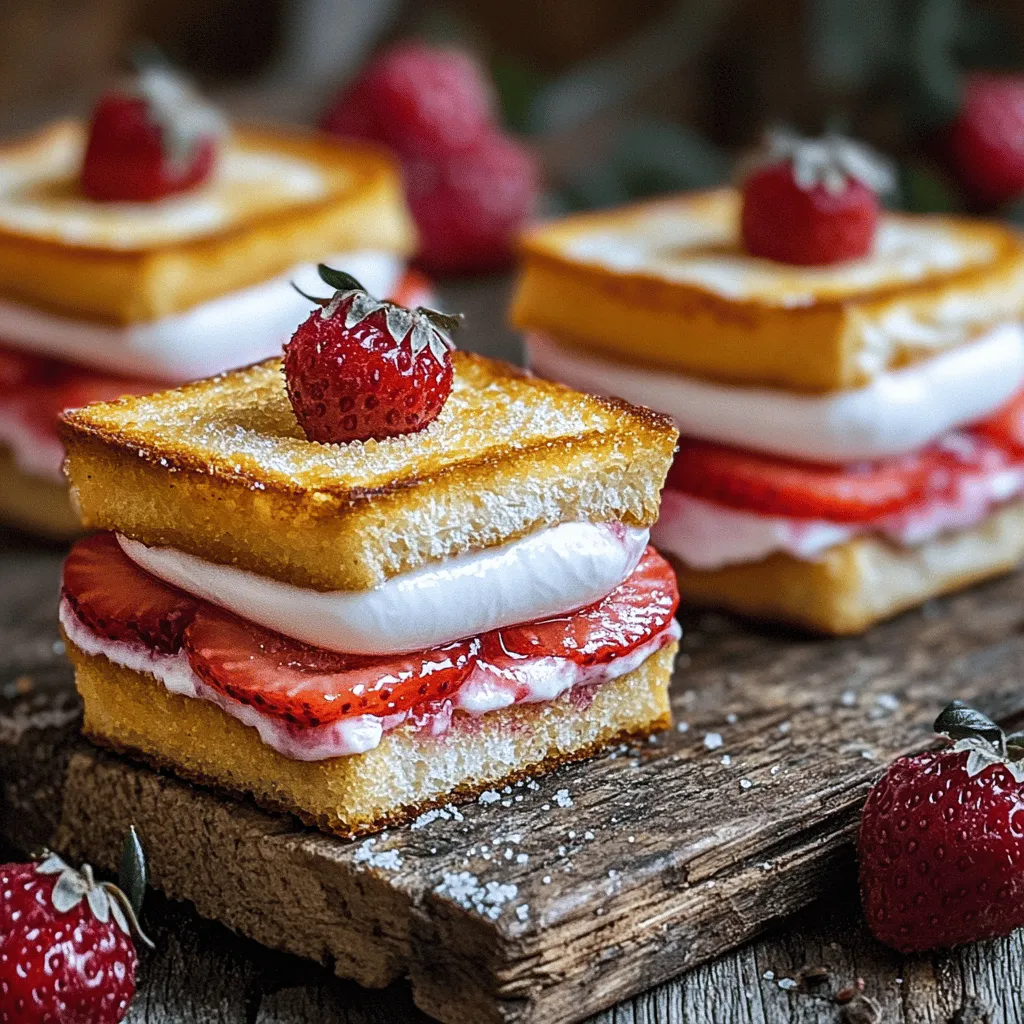 Frittierte Erdbeer-Cheesecake-Sandwiches Leckerer Genuss