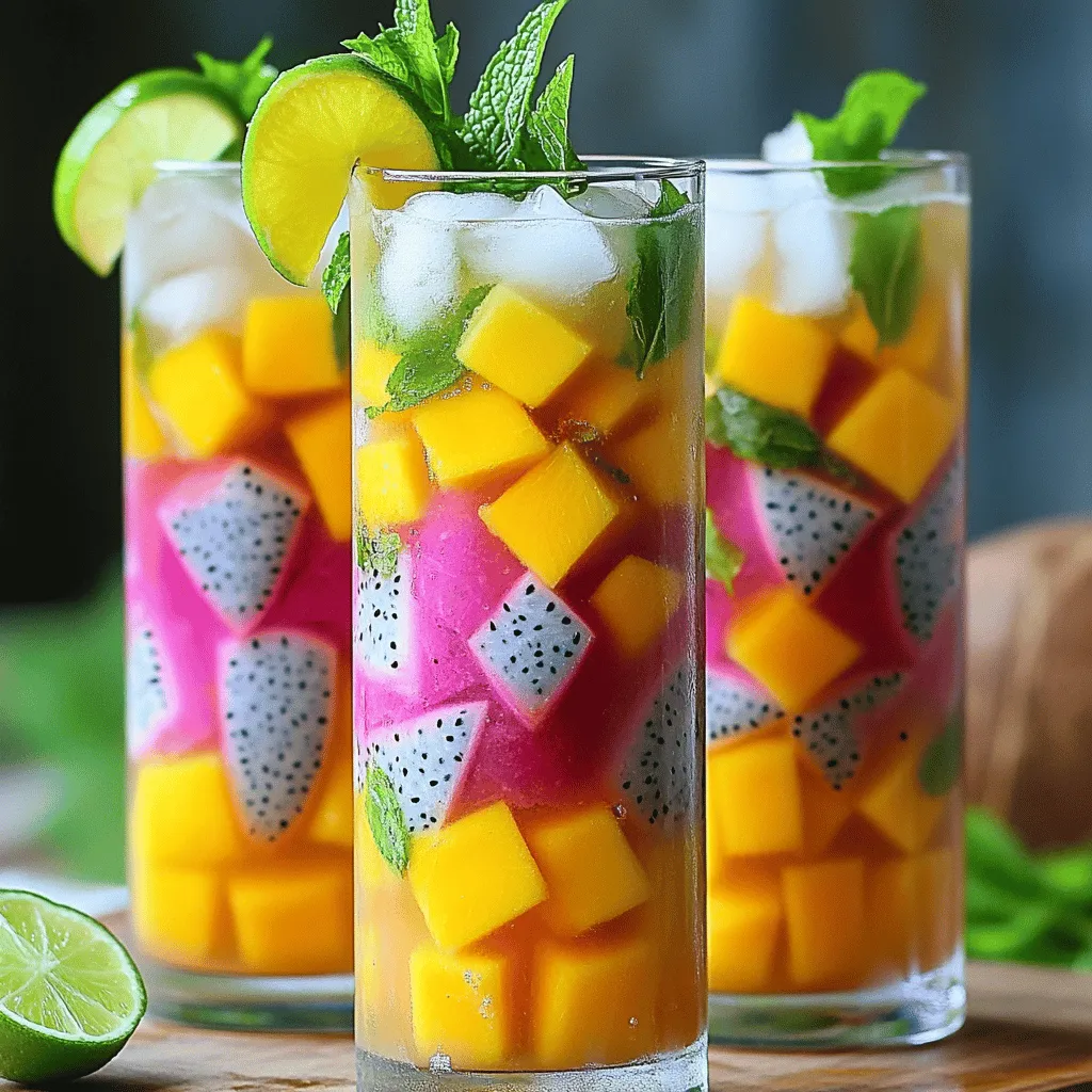 Mango Dragonfruit Refresher Köstlicher Sommergenuss