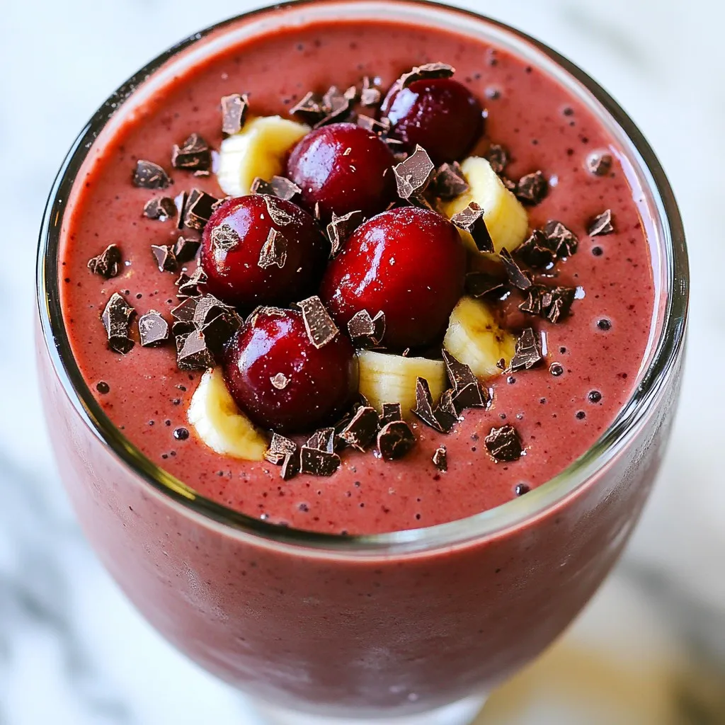 Schokoladenüberzogene Kirschen Smoothie Rezept
