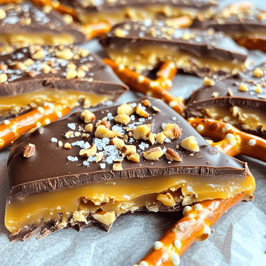 Schokoladen-Karamell-Brezel-Bark Einfaches Rezept