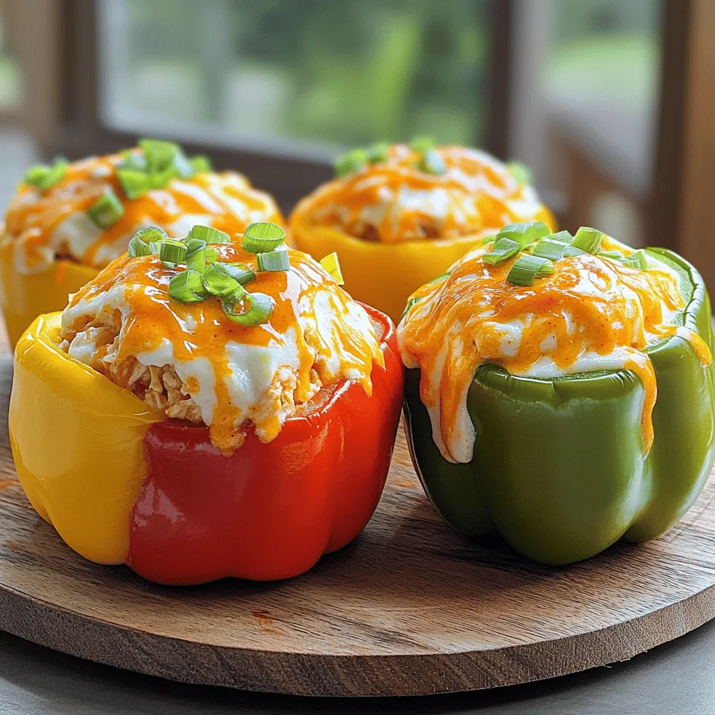 Buffalo Chicken Stuffed Peppers Köstliches Rezept