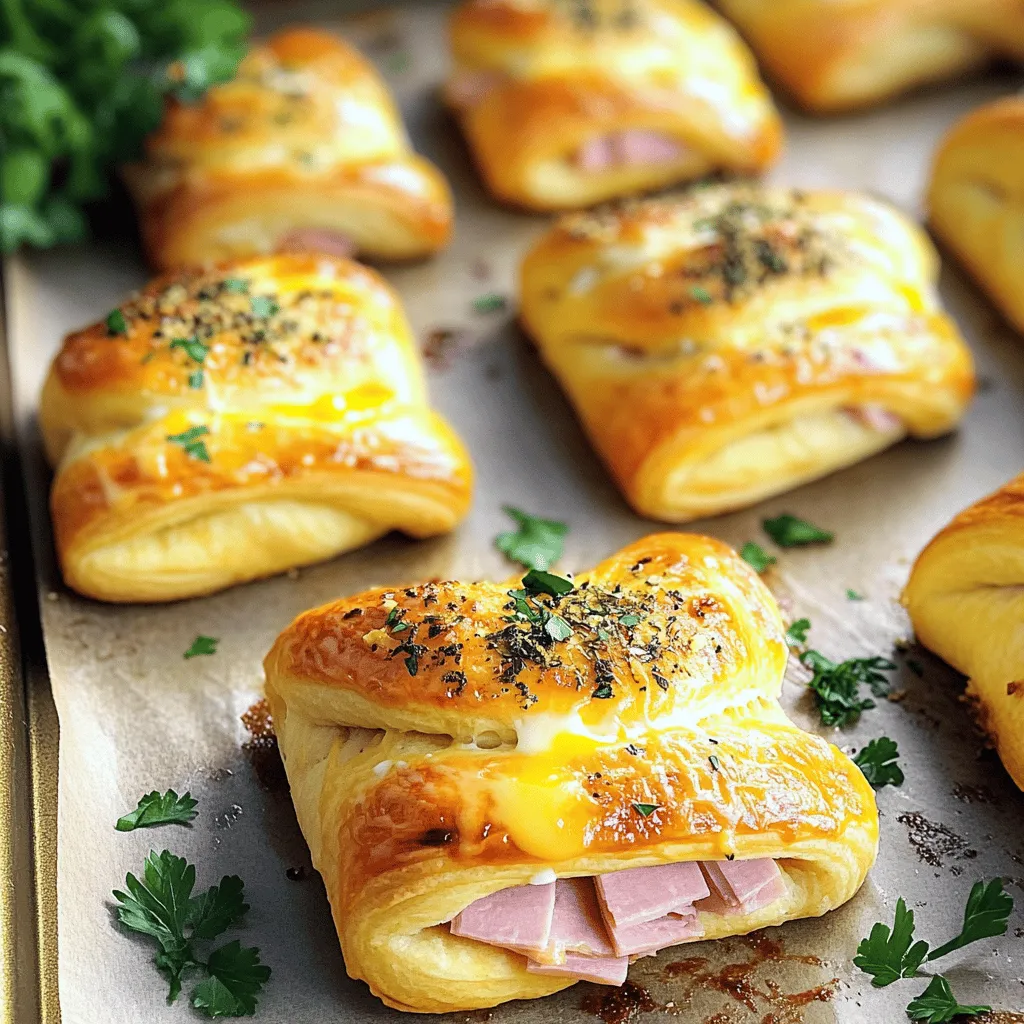 Homemade Ham Cheese Sticks Wrapped in Crescents Lecker