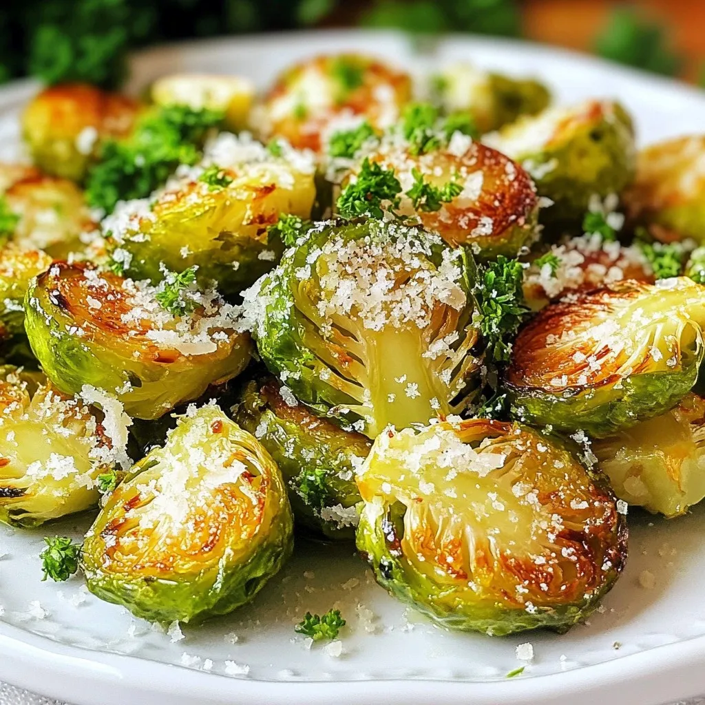 Knoblauch Parmesan Rosenkohl Köstliches Rezept