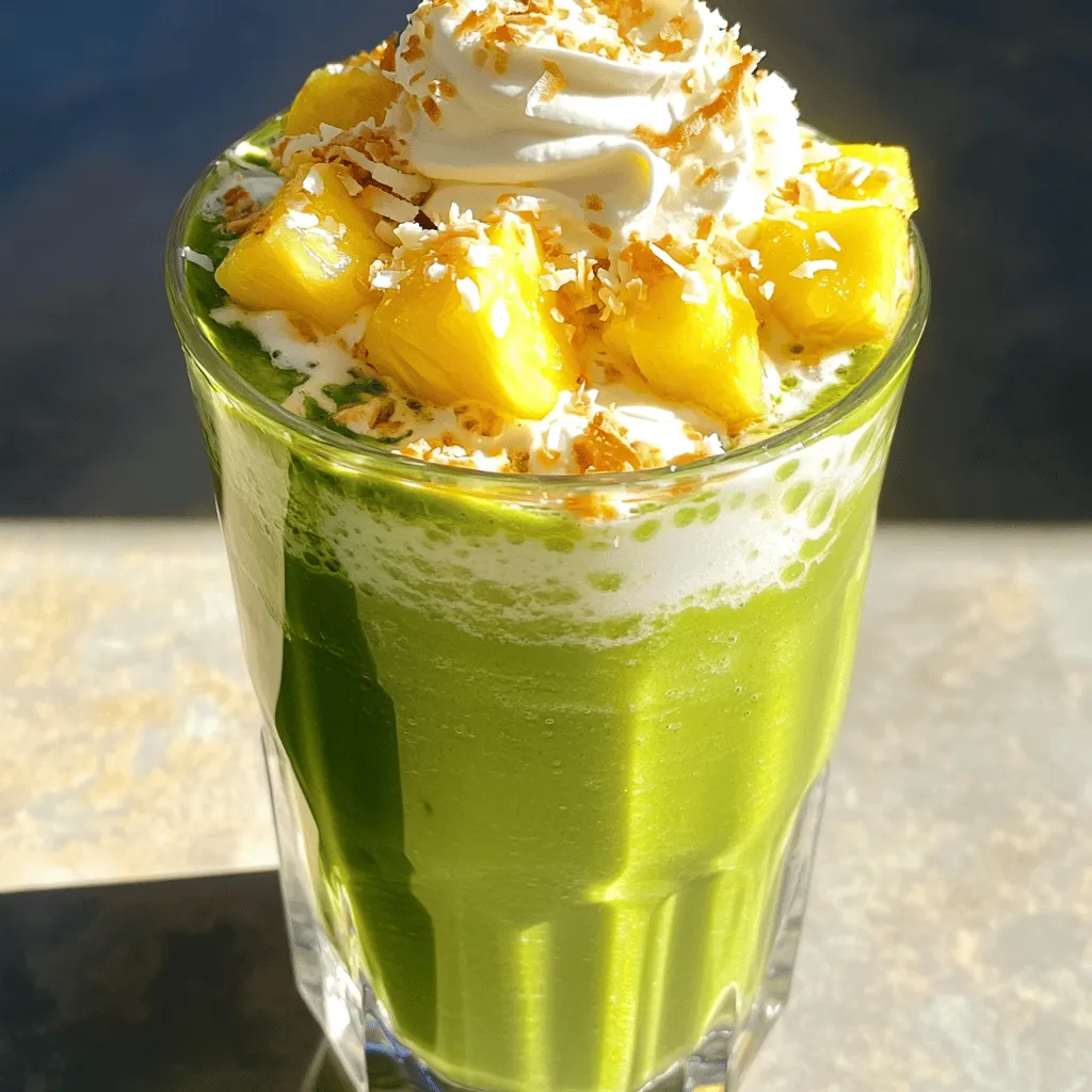 Pineapple Matcha Frappe Frisch und Belebend Genießen