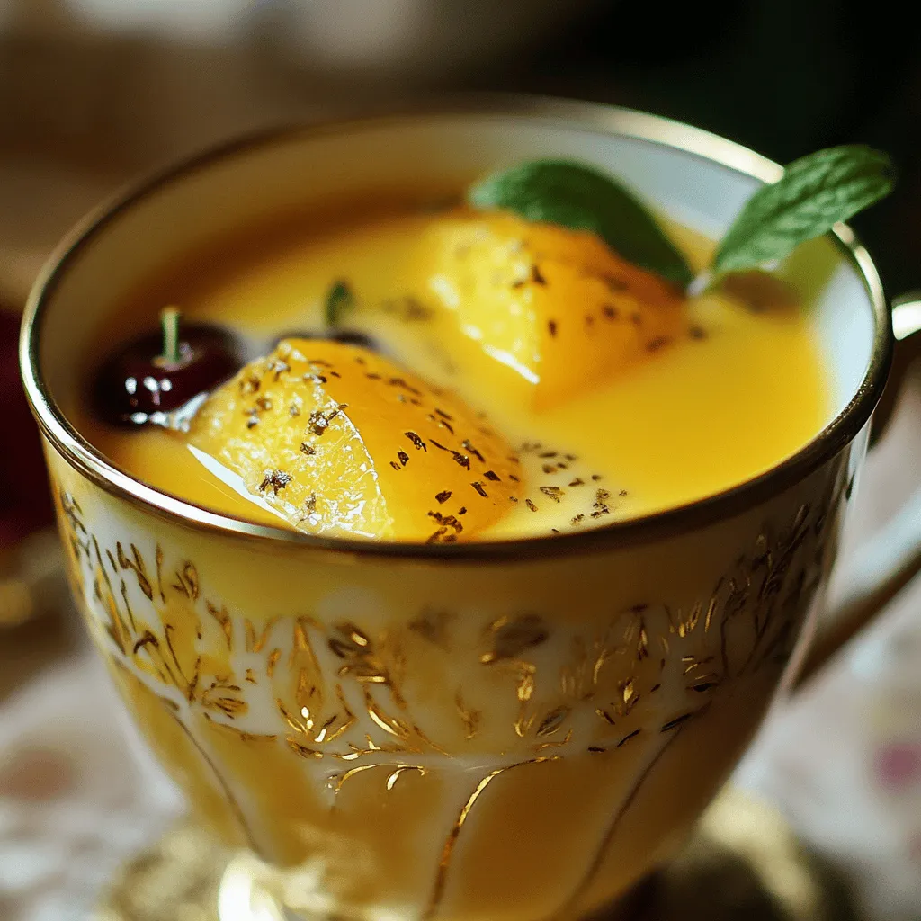 Cherry Earl Grey Milk Tea köstlich und erfrischend