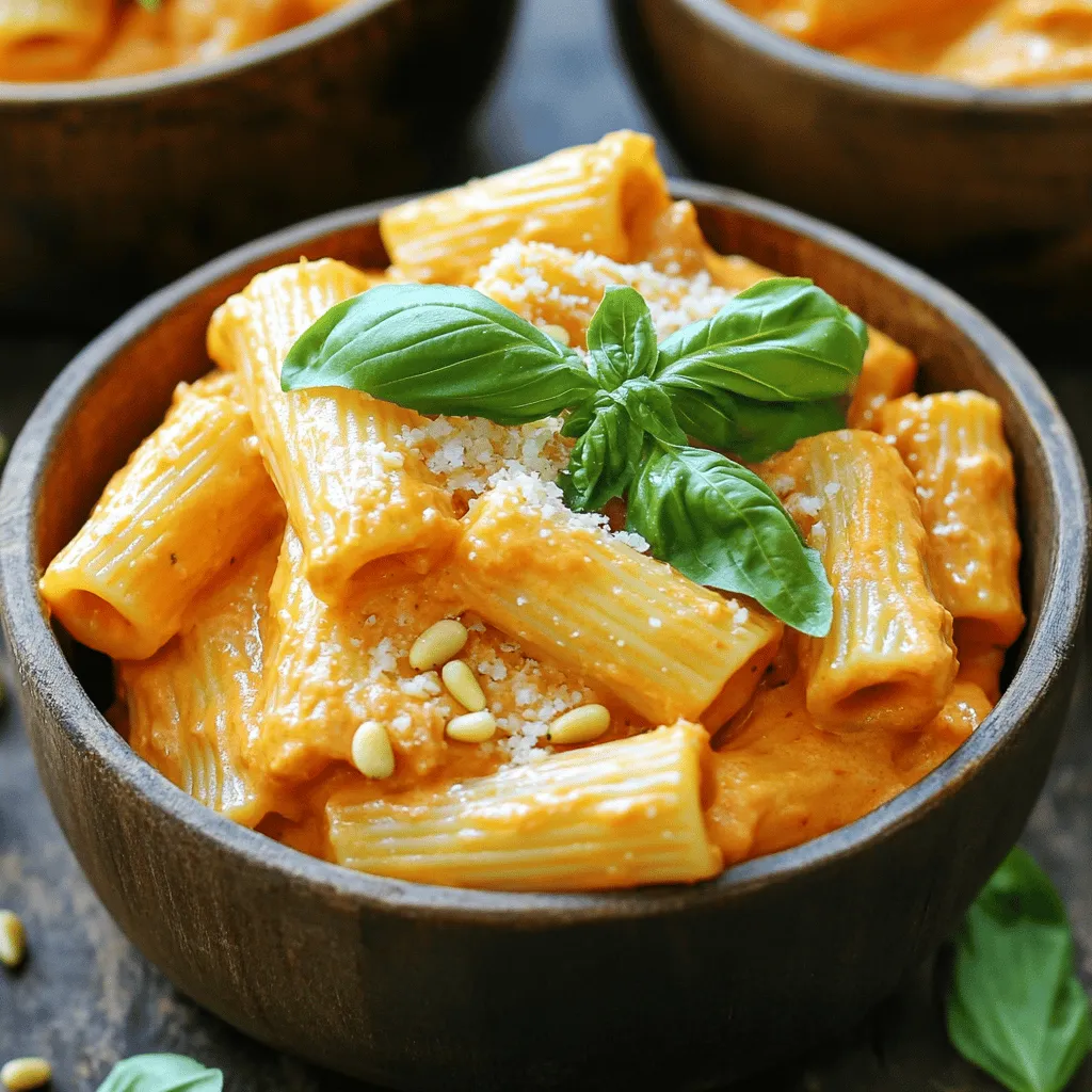 Roasted Red Pepper Pasta Köstliches Rezept Einfach