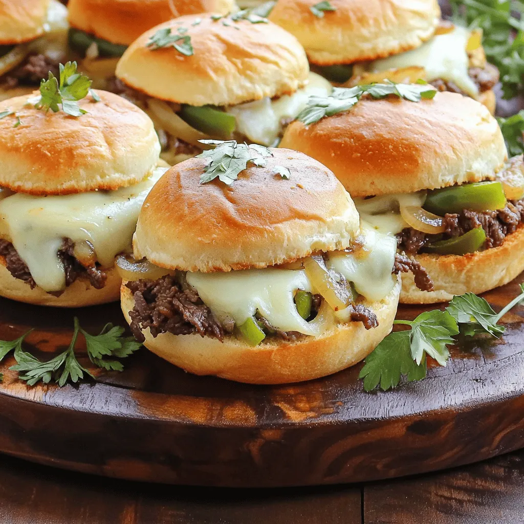 Philly Cheesesteak Sliders Herzhaftes Genussvergnügen
