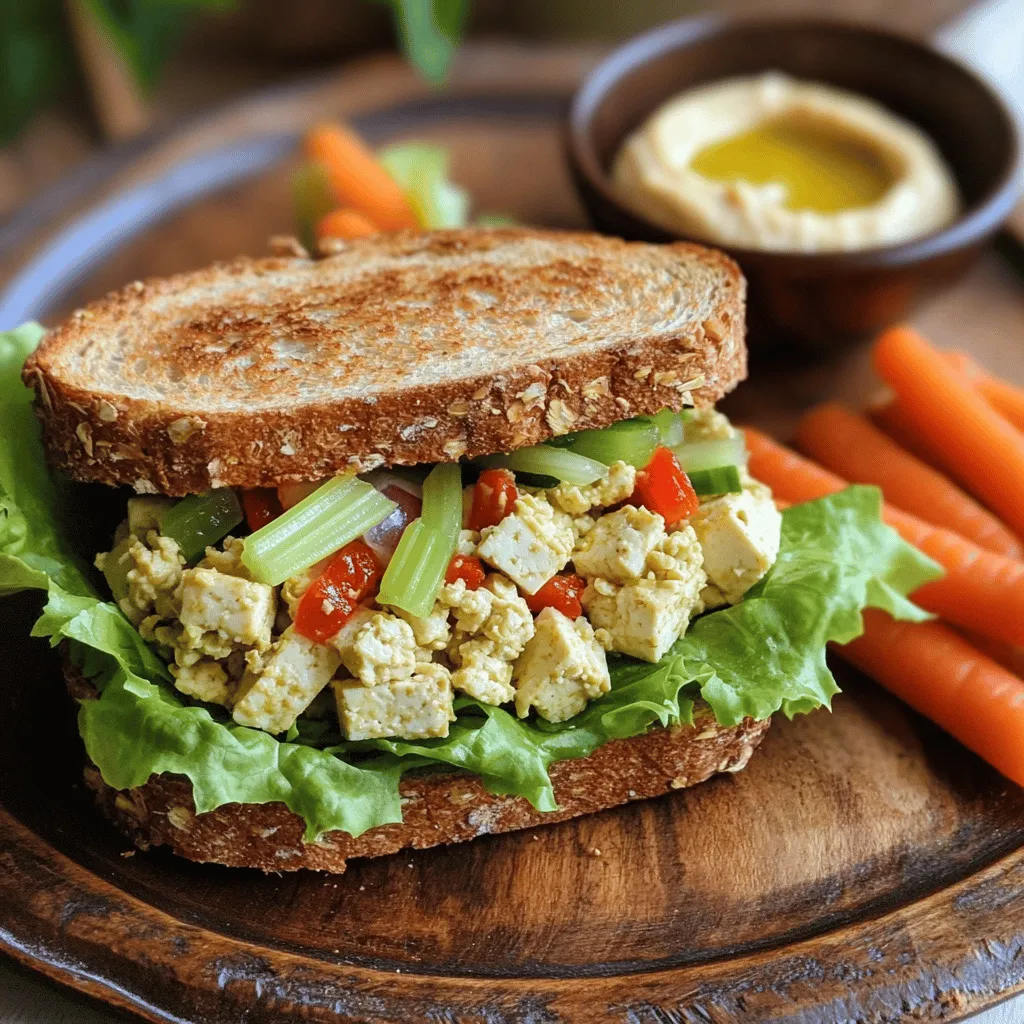 Tofu Salad Sandwich lecker und einfach zubereiten