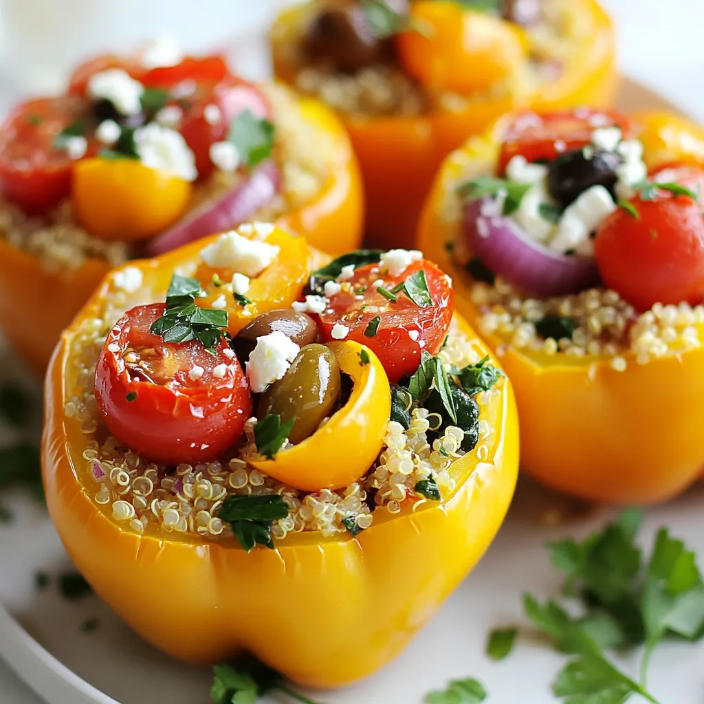 Griechische gefüllte Paprika für köstliche Abwechslung