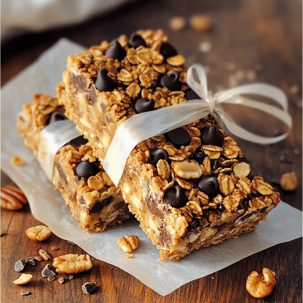 Erdnussbutter Schokoladenstückchen Granolriegel Rezept