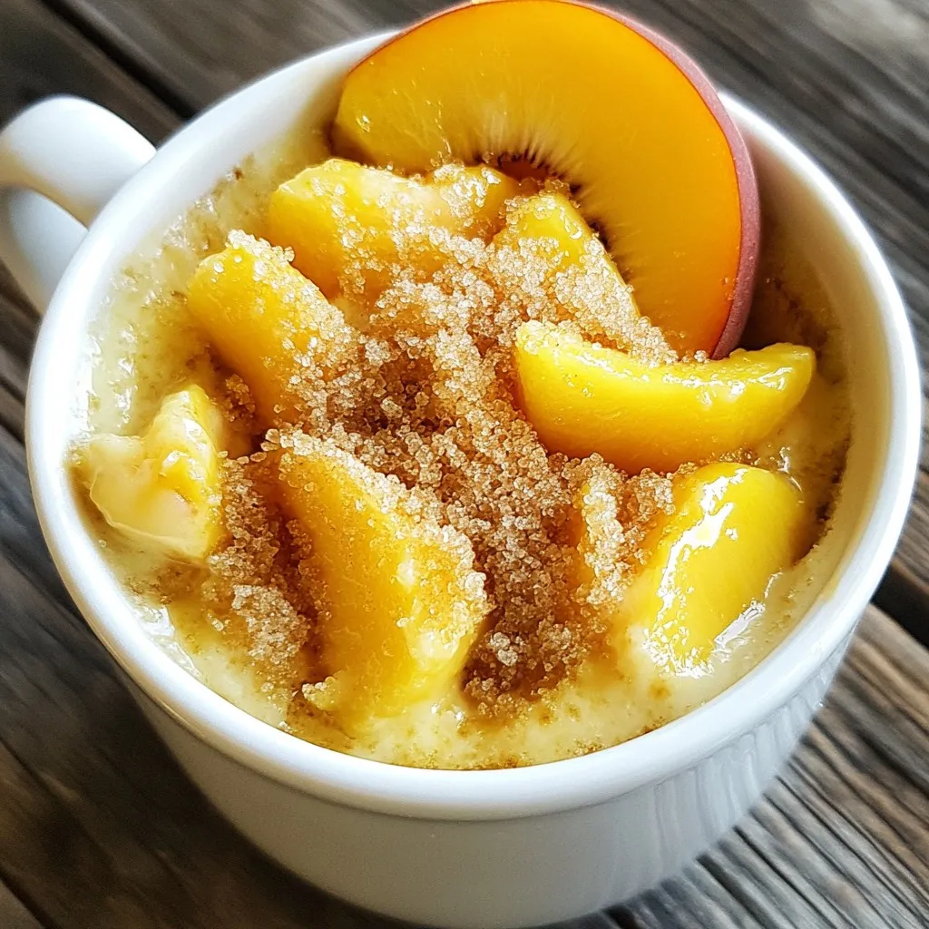 Peach Cobbler Mug Cake Schnell und Einfach Genießen