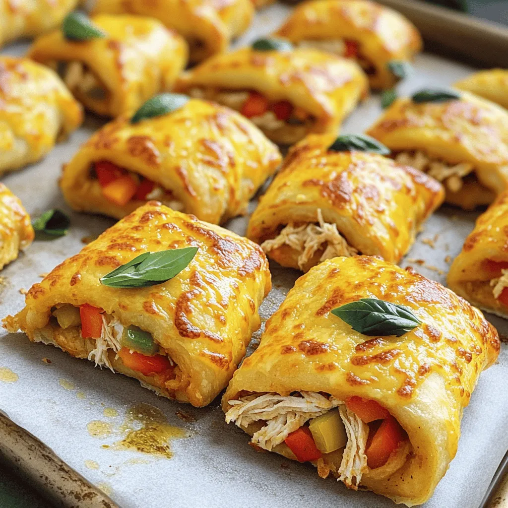 - 2 Tassen zerkleinertes gekochtes Hähnchen - 1 Tasse Pizzasoße - 1 ½ Tassen geriebener Mozzarella-Käse - 1 Tasse gewürfelte Paprika (rot und grün) - 1 Teelöffel italienische Gewürzmischung