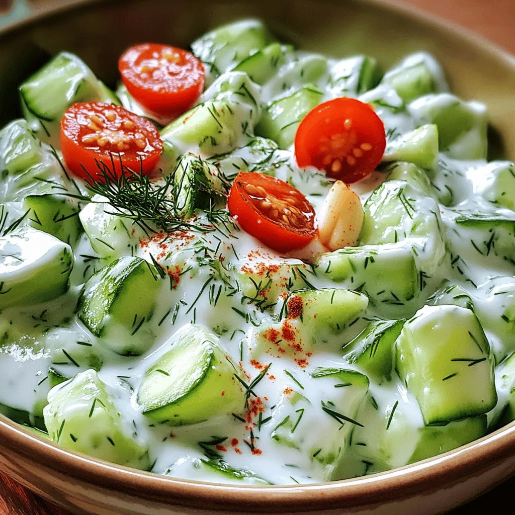 Gurken-Joghurt-Salat erfrischendes Sommergericht