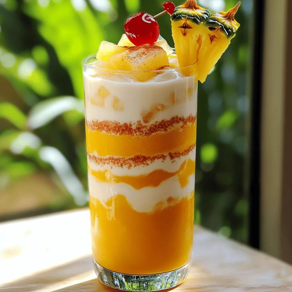 Pineapple Upside Down Cake Drink Köstlicher Cocktail