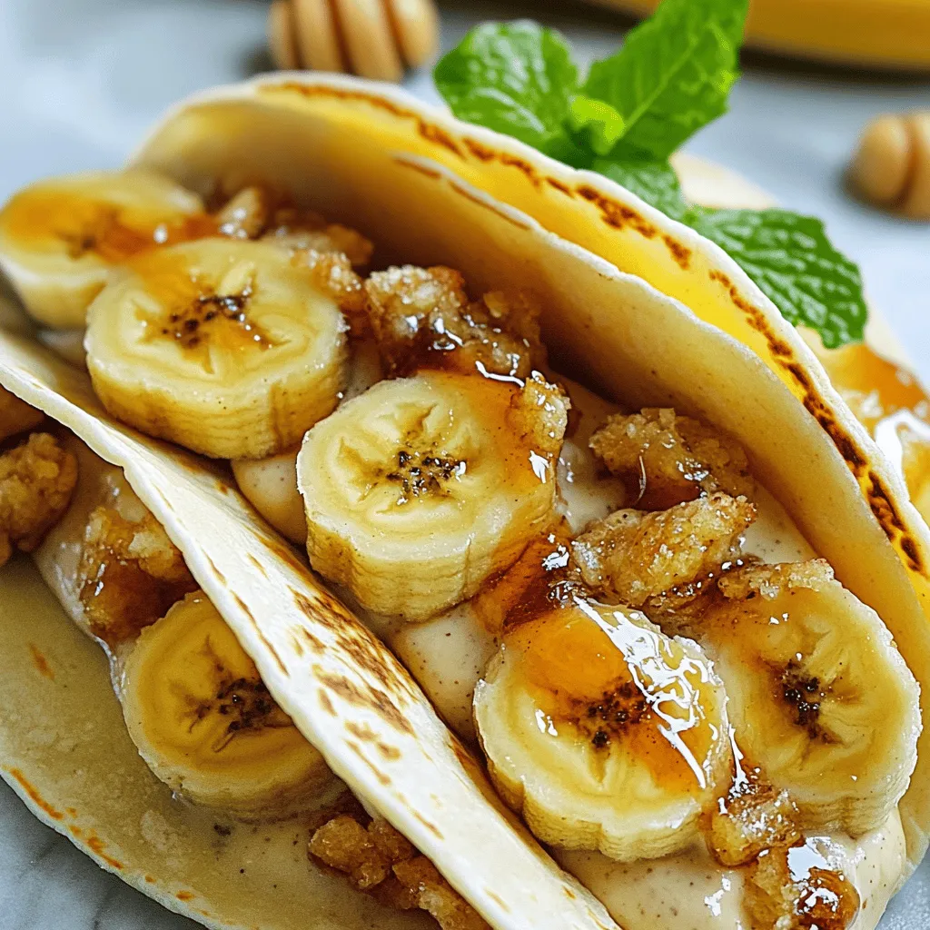 Leckere Bananenpudding Tacos Einfache Rezeptidee