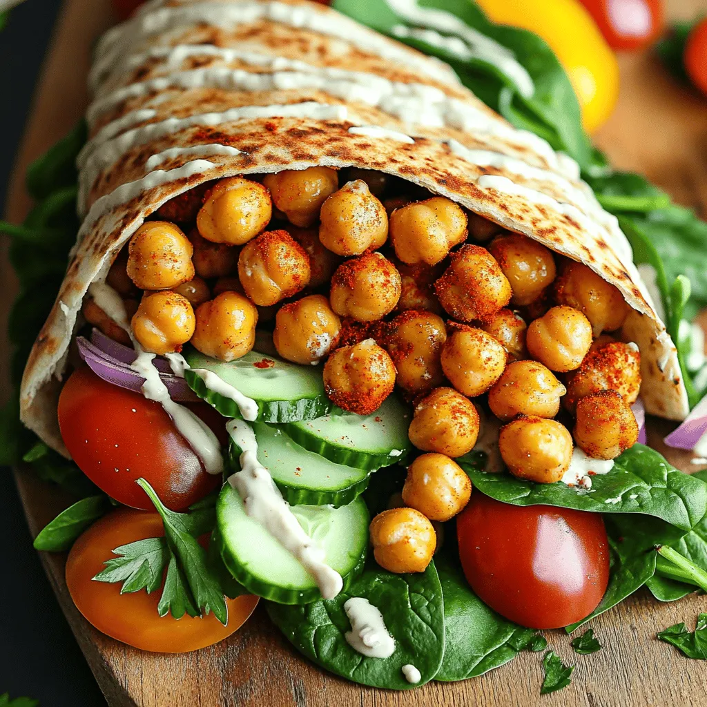 Kichererbsen Shawarma Wraps lecker und nährstoffreich