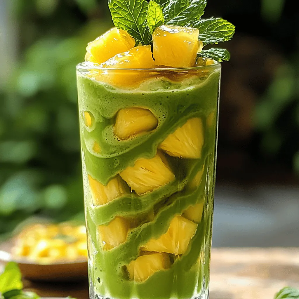 Pineapple Matcha Frappe Frisch und Erfrischend Genießen