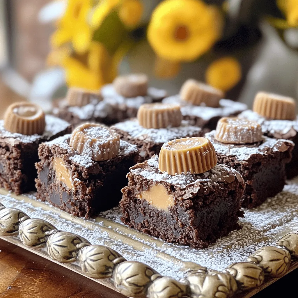 Peanut Butter Cup Brownie Bites Leckerer Snack Genuss