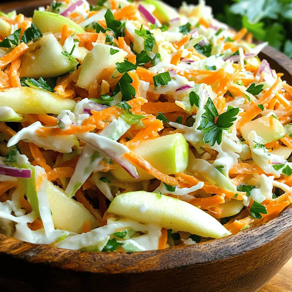 Sweet and Tangy Carrot and Apple Coleslaw Rezept