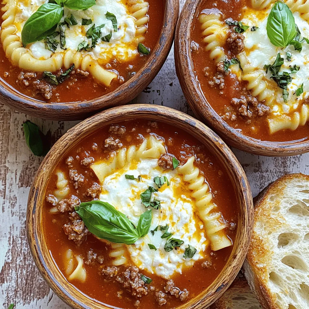 Langsame Kochzeit für Lasagna Suppe Herzhaft und Einfach
