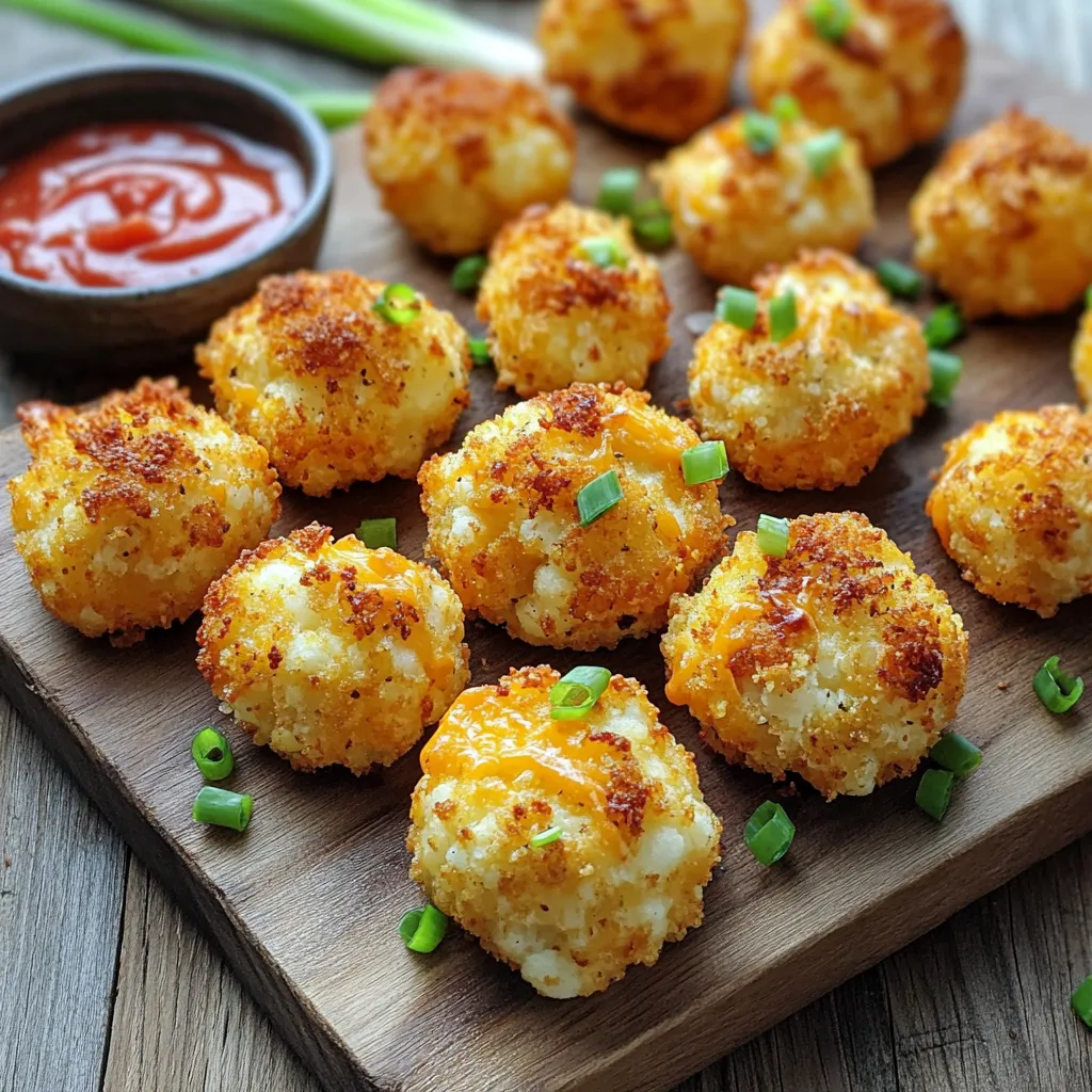 Air Fryer Cheesy Cauliflower Tots Knusprig und Lecker